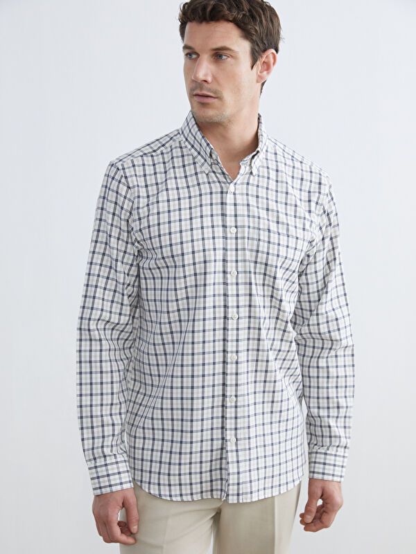 Moudda LC Waikiki - Chemise à carreaux manches longues en tissu - Tunisie 1