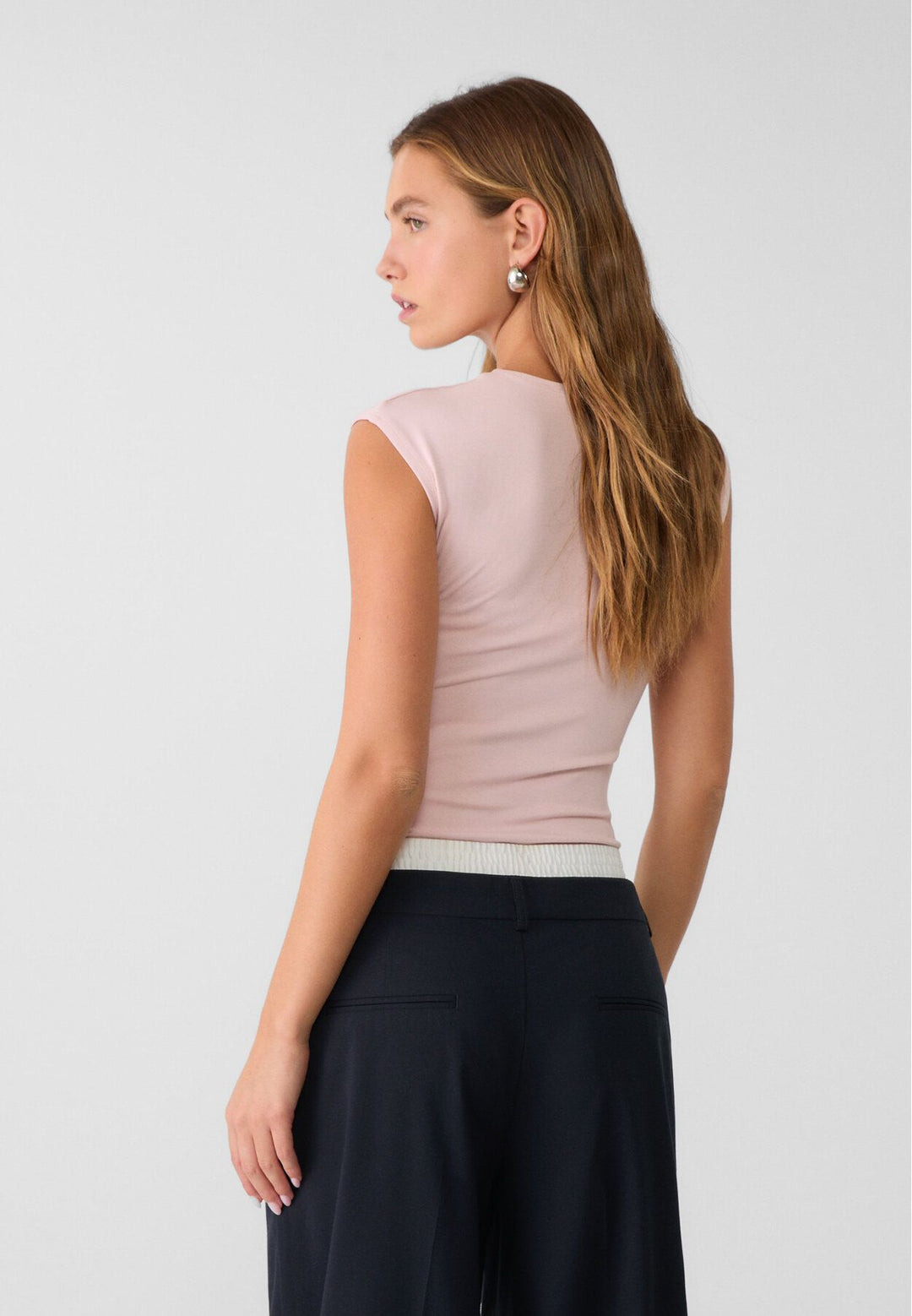 Moudda STRADIVARIUS - Body Mini Manches en Coton Modal - Tunisie 5