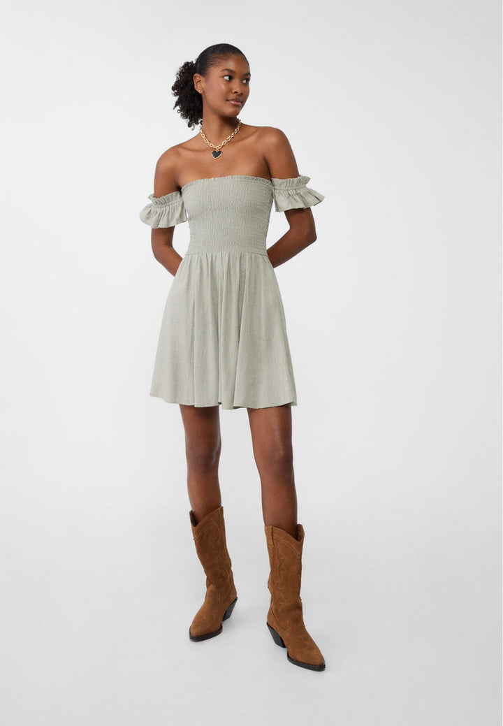 Moudda STRADIVARIUS - Robe Bardot Courte Élastiquée - Tunisie 3