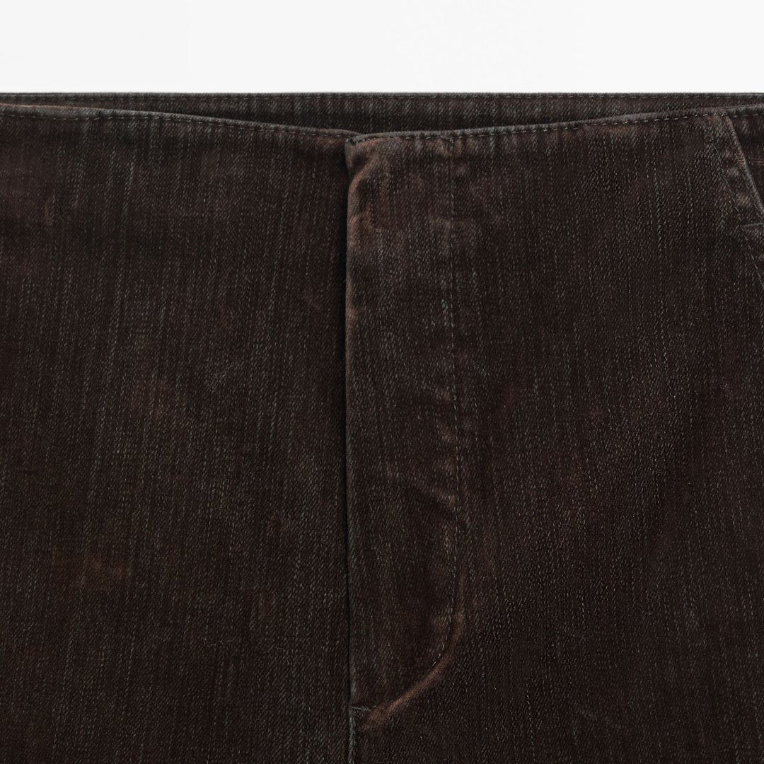 Moudda Massimo Dutti - Jean marron flocké évasé - Tunisie 4