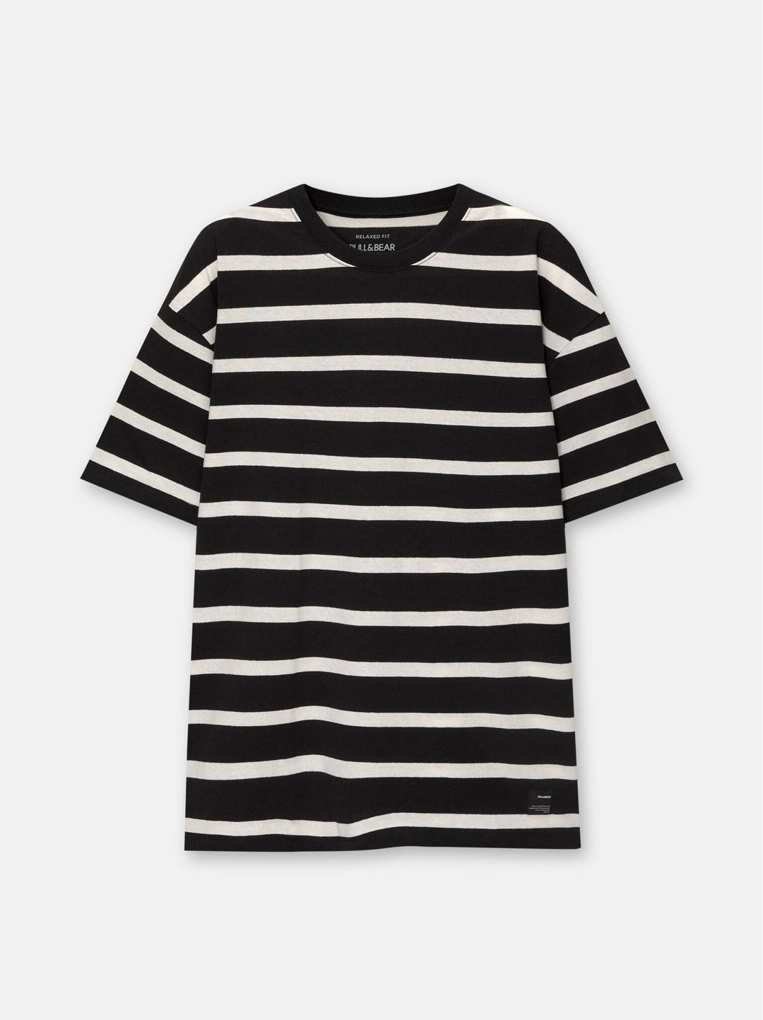 Moudda PULL & BEAR - T-Shirt Demi-Manches Rayure Fine Tissée - Tunisie 5