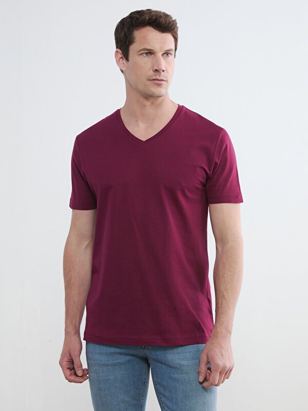 Moudda LC Waikiki - T-shirt col V manches courtes en jersey pour Homme - Tunisie 1