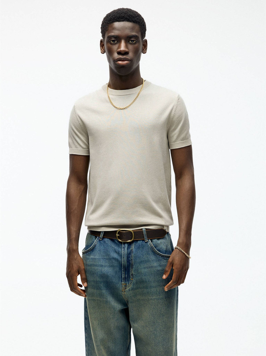 Moudda PULL & BEAR - Pull Col Rond Basique Demi-Manches - Tunisie 5