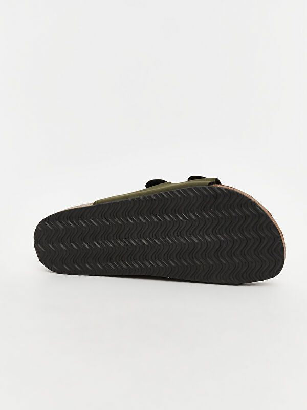 Moudda LC Waikiki - Pantoufles couleur Vert kaki pour hommes - Tunisie 4