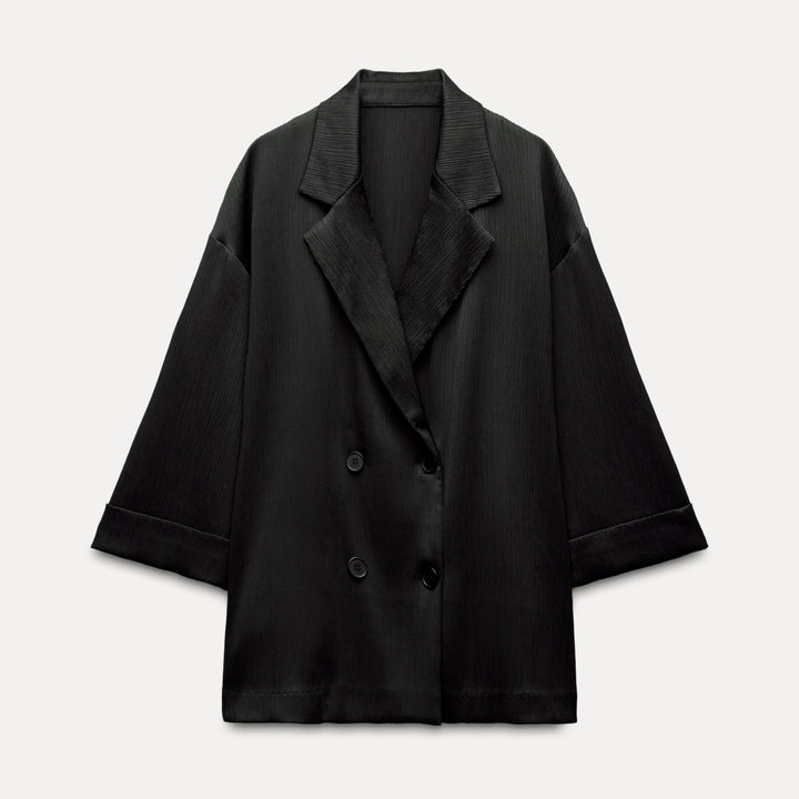 Moudda ZARA - Blazer froissé croisé 4 boutons (Ensemble) - Tunisie 2