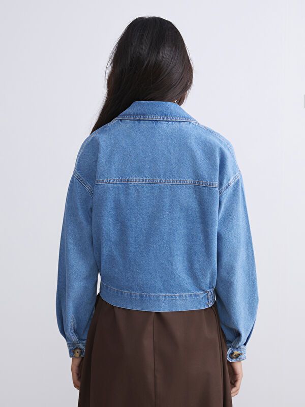 Moudda LC Waikiki - Veste tissée en denim Femme Rodéo mid indigo - Tunisie 4