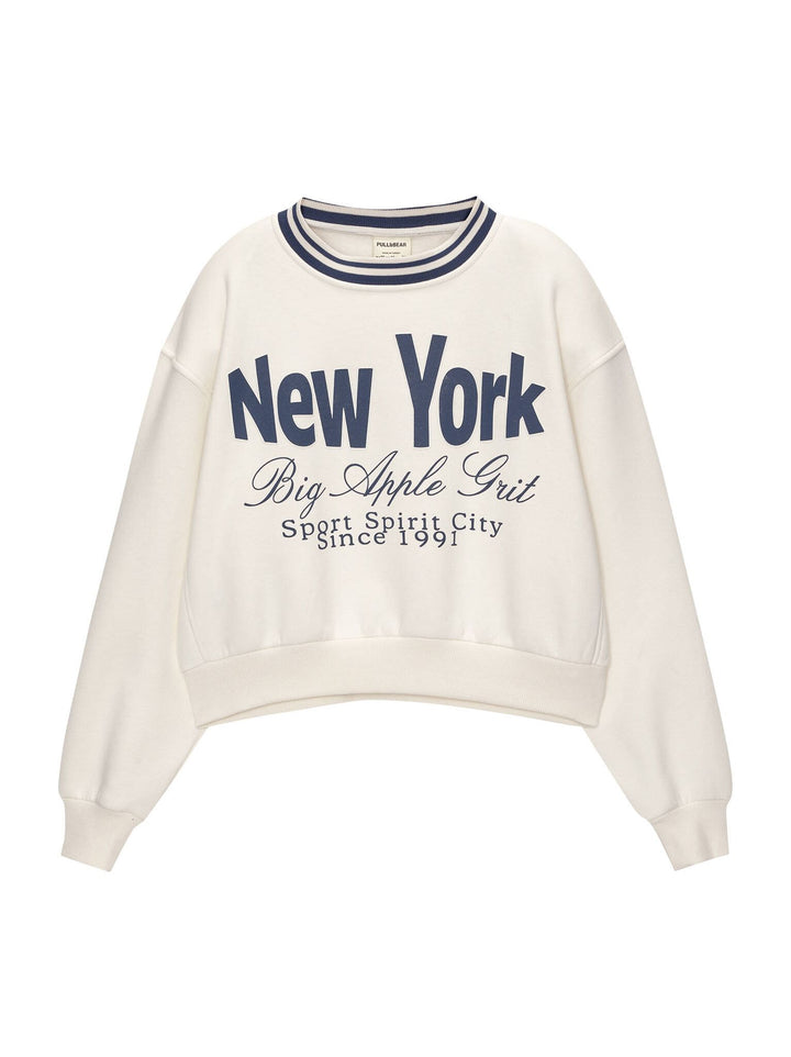 Moudda PULL & BEAR - Sweat Graphique Côtelé Rayure Contraste - Tunisie 2
