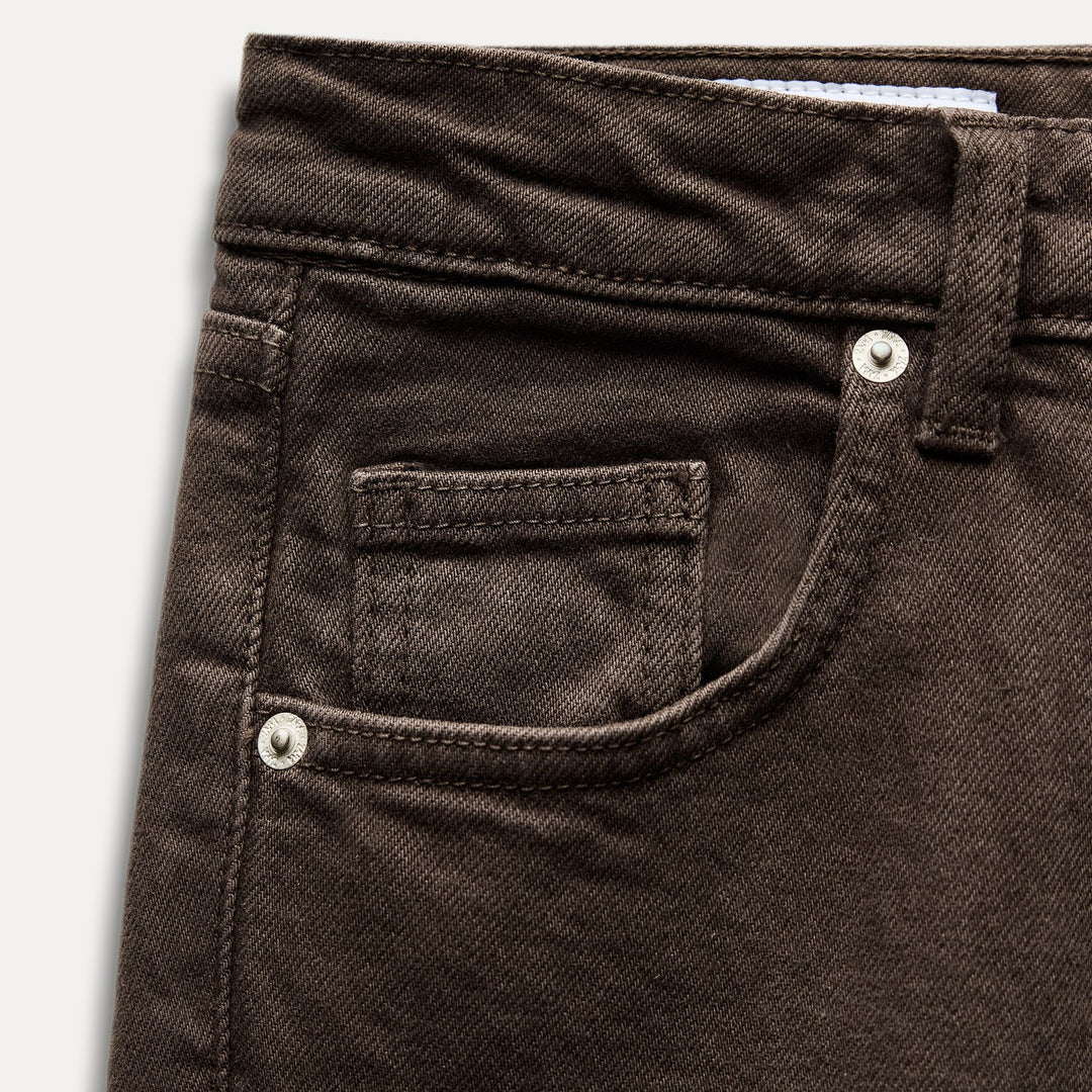Moudda ZARA - Pantalon évasé court 5 poches taille haute ourlet brut - Tunisie 3
