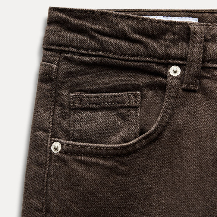 Moudda ZARA - Pantalon évasé court 5 poches taille haute ourlet brut - Tunisie 3