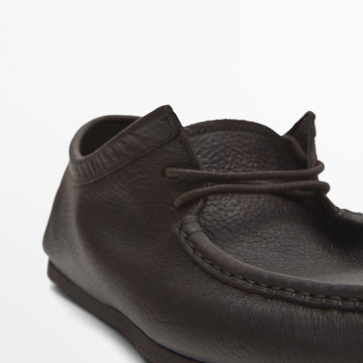 Moudda Massimo Dutti - Chaussure douce bordeaux huilée marron - Tunisie 7