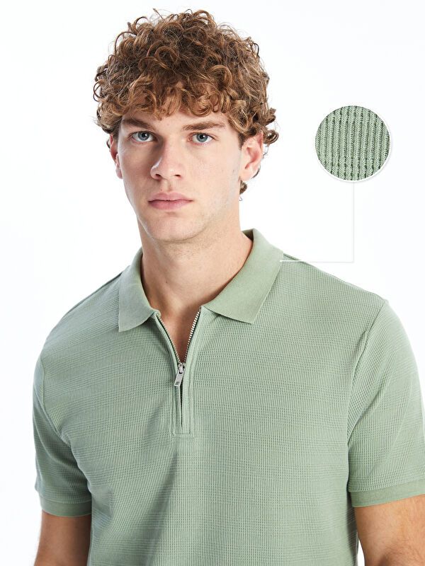 Moudda LC Waikiki - T-shirt col polo manches courtes en jersey - Tunisie 1