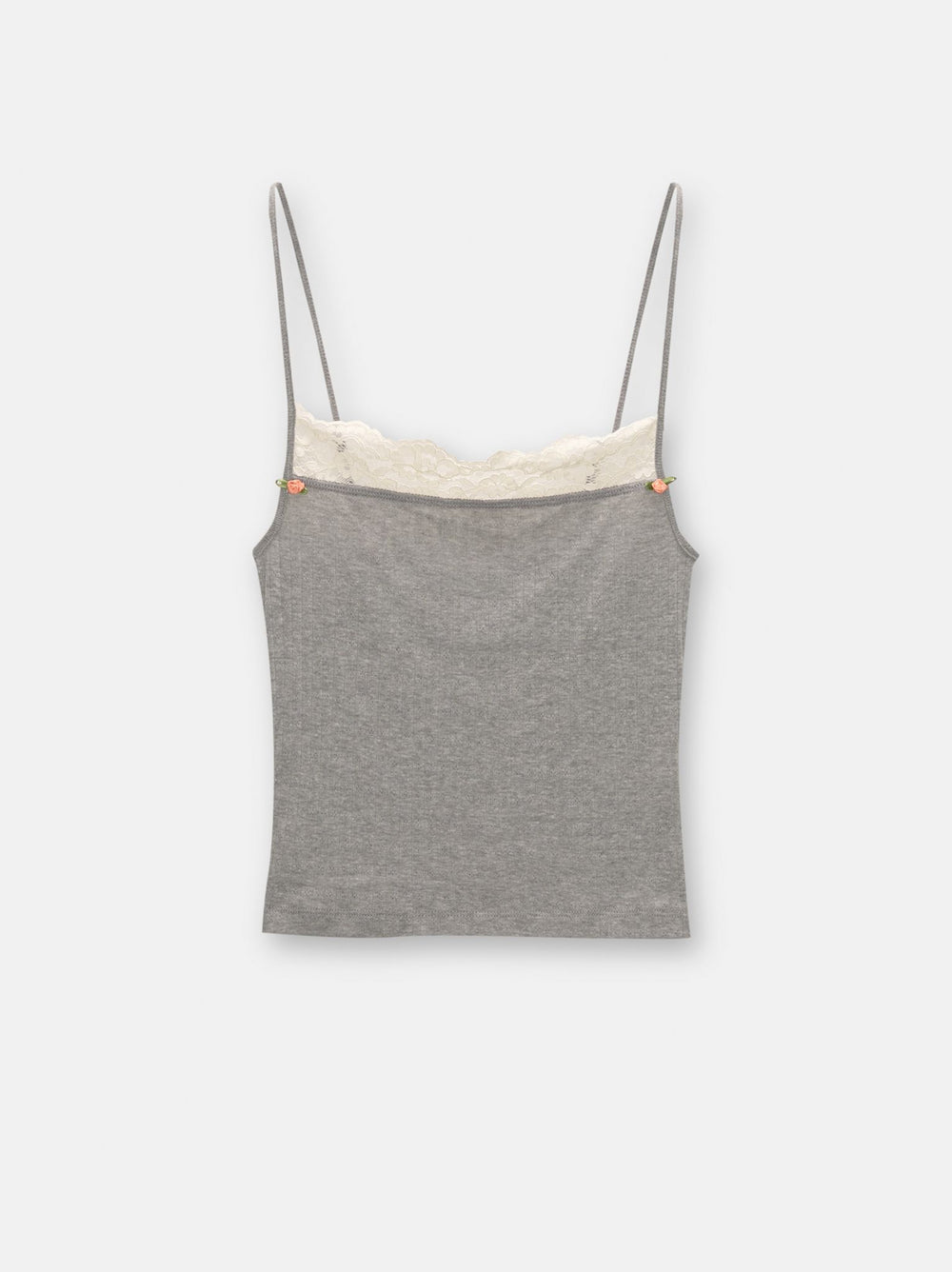 Moudda PULL & BEAR - Body Top Dentelle Droit Gris - Tunisie 2