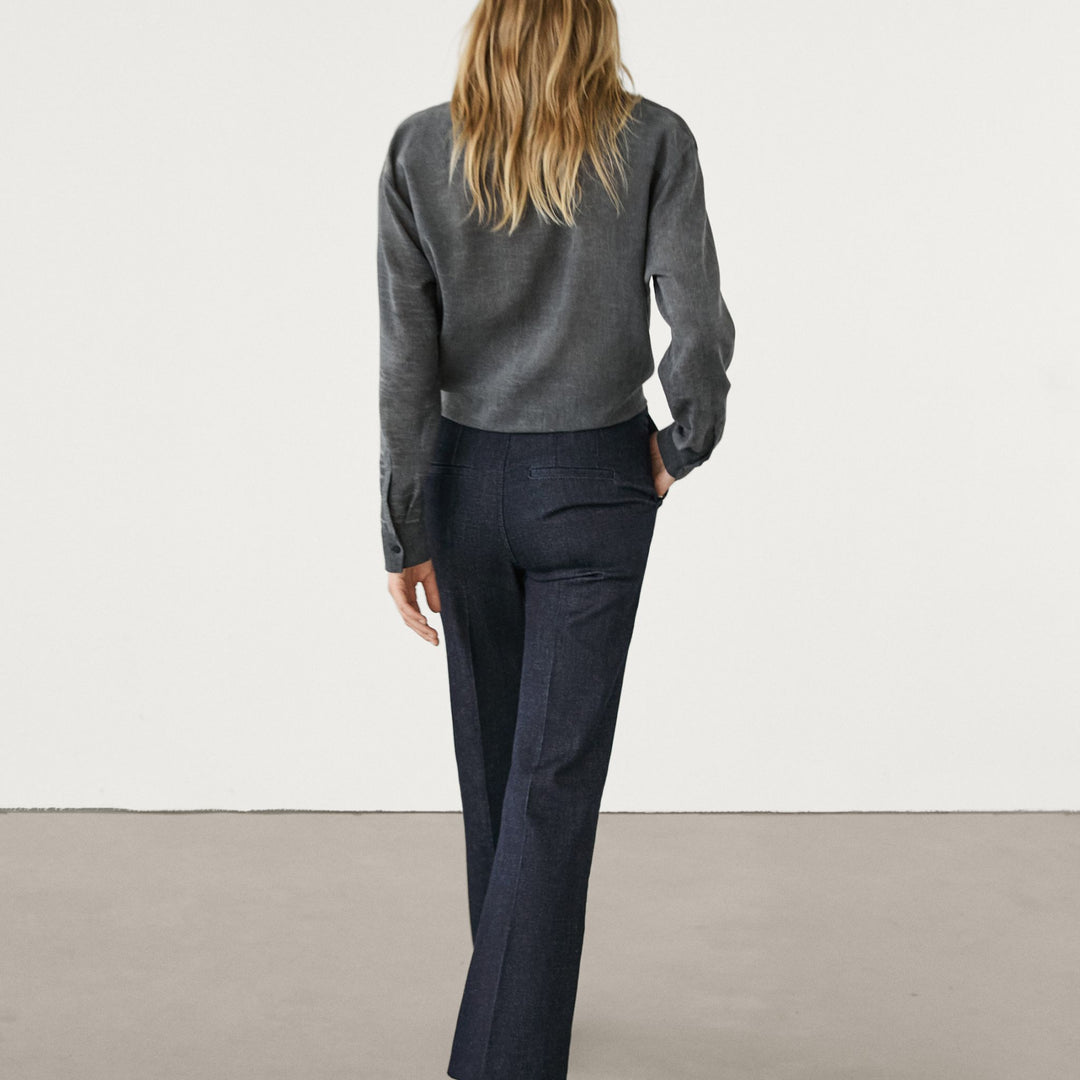 Moudda Massimo Dutti - Jean taille mi-haute évasé rinçé - Tunisie 3