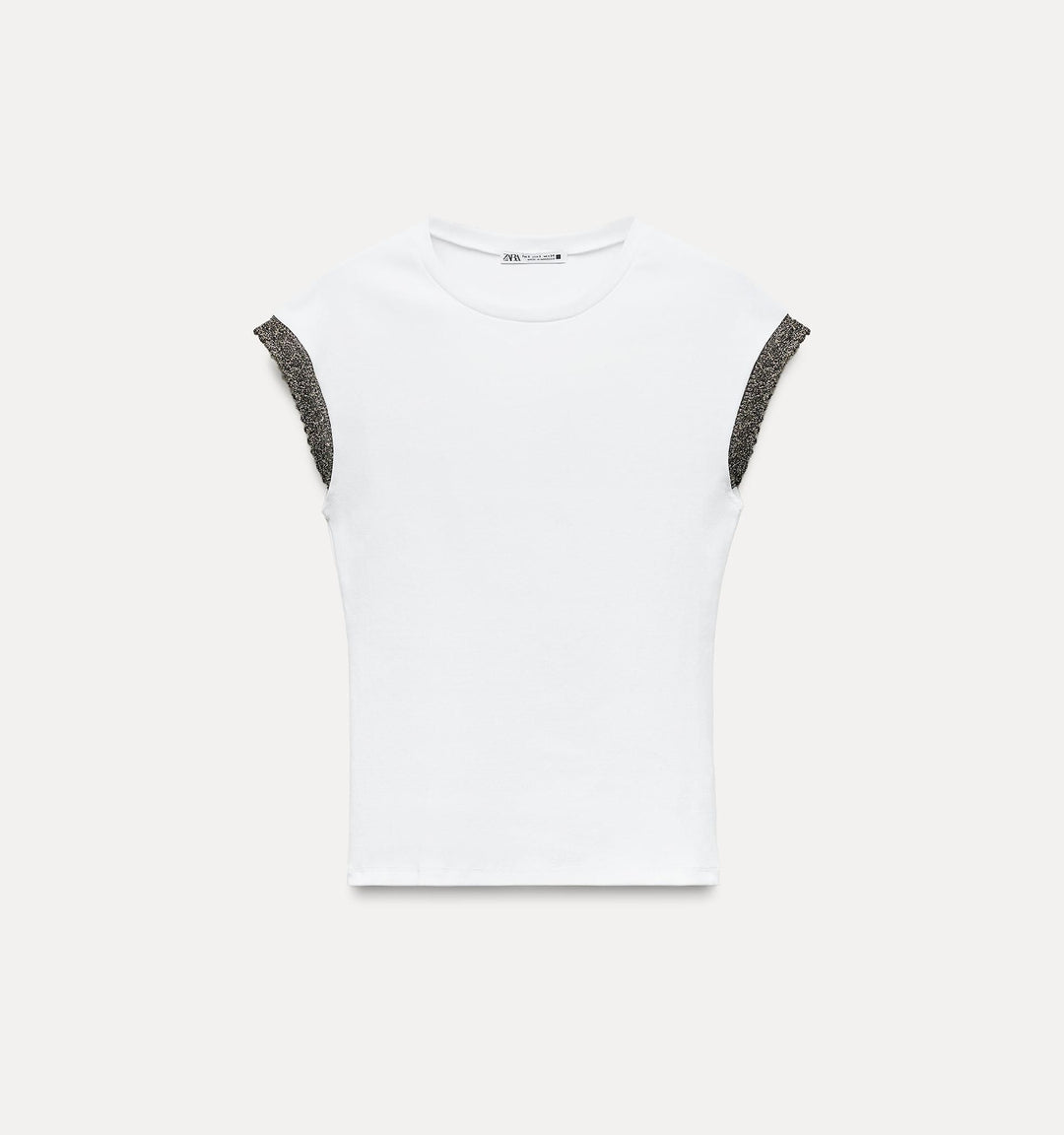 Moudda ZARA - T-shirt tombant avec lurex, en coton extensible - Tunisie 2