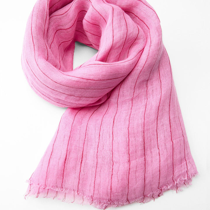 Moudda ZARA - Foulard lin mille rayures - Tunisie 3