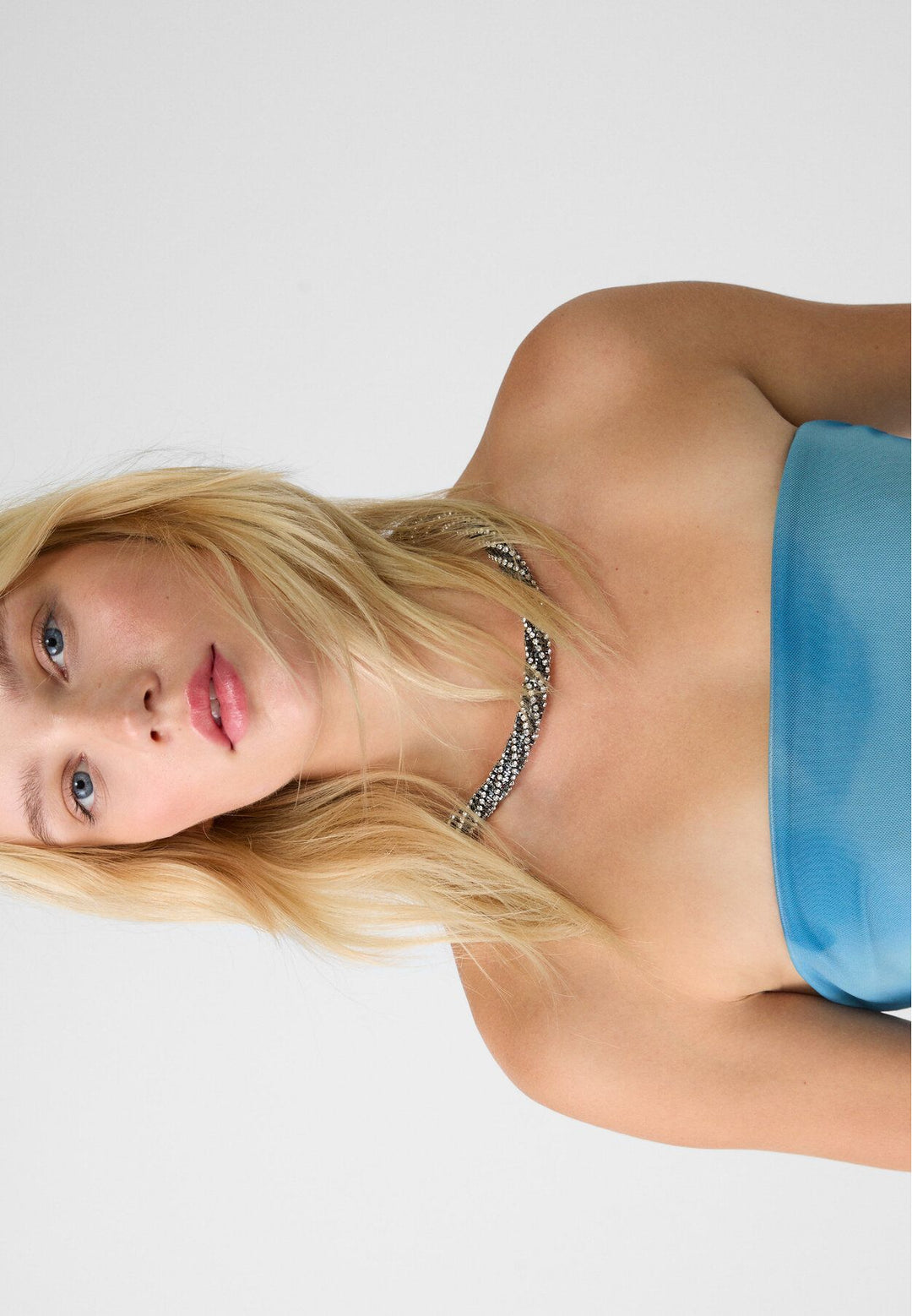 Moudda STRADIVARIUS - Robe Bandeau en Tulle Imprimé - Tunisie 4