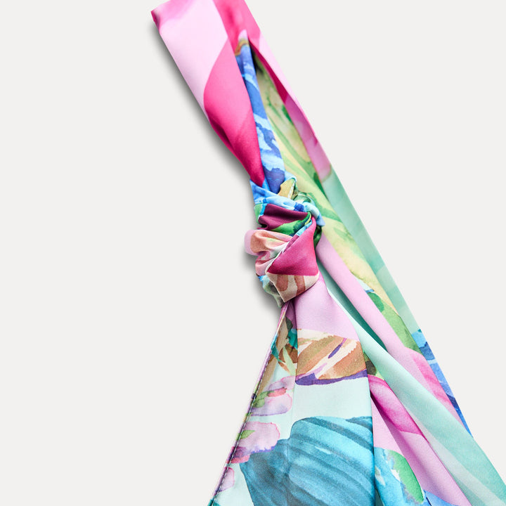 Moudda ZARA - Robe mi-longue fines bretelles imprimée patchwork - Tunisie 3