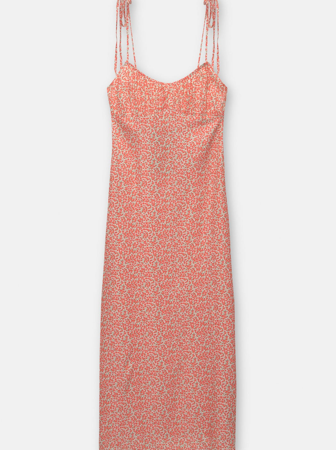 Moudda PULL & BEAR - Robe Midi Fronces Poitrine à Nœud Imprimé - Tunisie 1