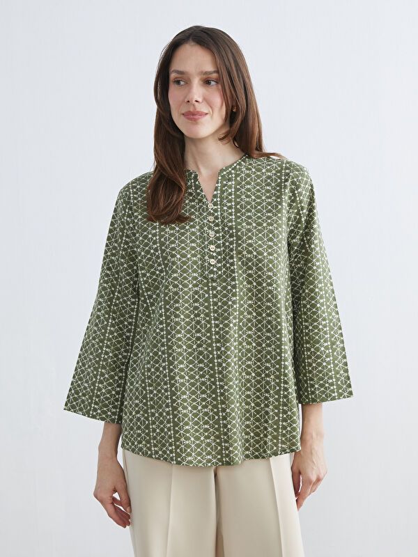 Moudda LC Waikiki - Chemisier (blouse) imprimé manches longues en tissu - Tunisie 1
