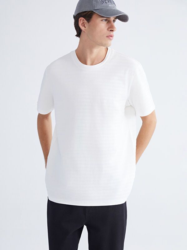 Moudda LC Waikiki - T-shirt basique manches courtes en jersey - Tunisie 5