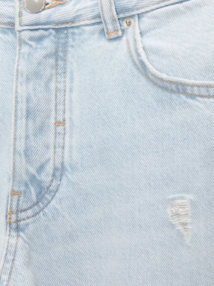 Moudda PULL & BEAR - Pantalon Denim Droit Taille Moyenne Cheville - Tunisie 8