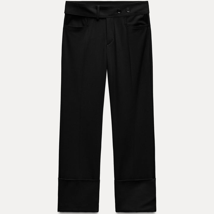 Moudda ZARA - Pantalon droit revers ourlet ceinture passante - Tunisie 1