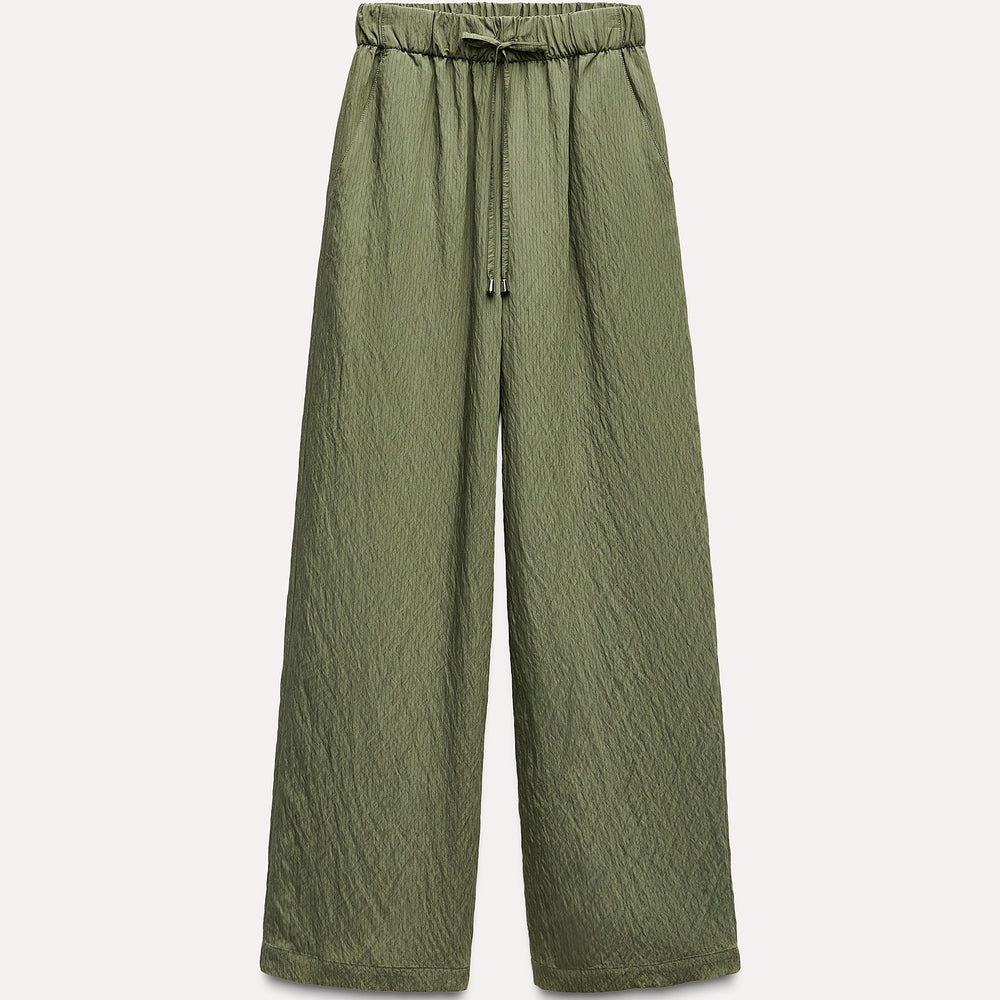 Moudda ZARA - Pantalon jambe large pyjama rayé coordonné - Tunisie 2