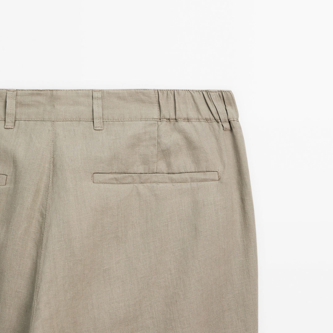 Moudda Massimo Dutti - Pantalon 100 % lin sophistiqué fuselé - Tunisie 5