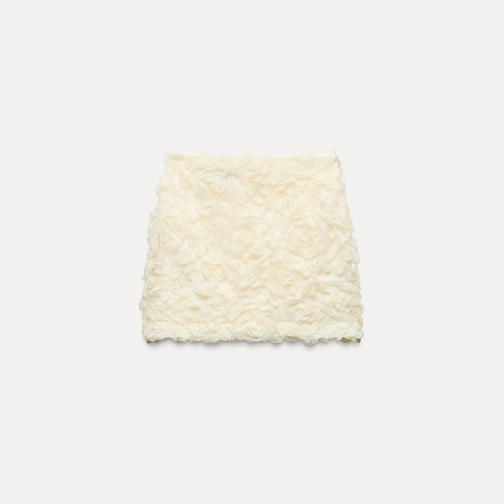 Moudda ZARA - Jupe mini fleurs 3D - Tunisie 1