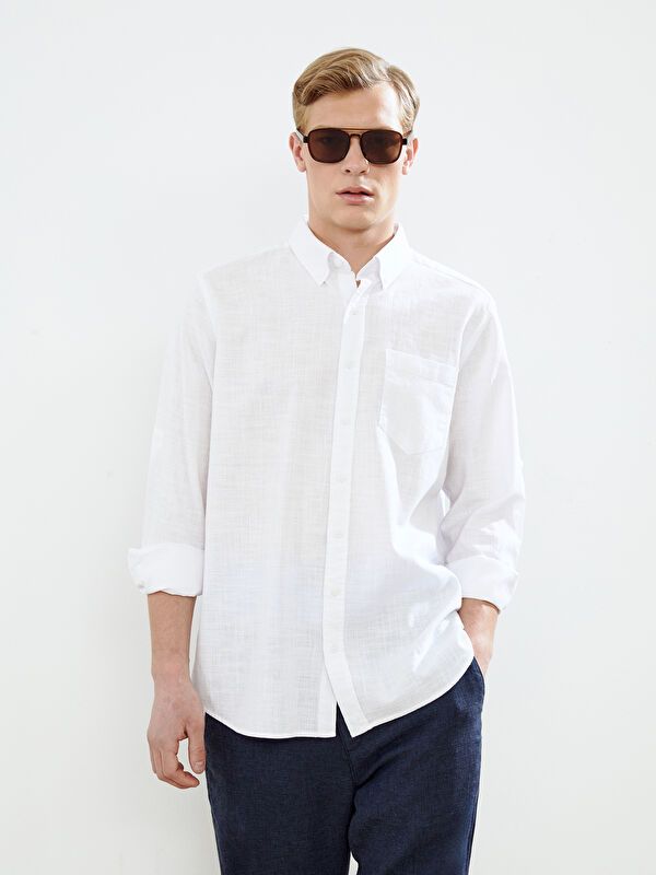 Moudda LC Waikiki - Chemise manches longues en tissu pour Homme - Tunisie 5