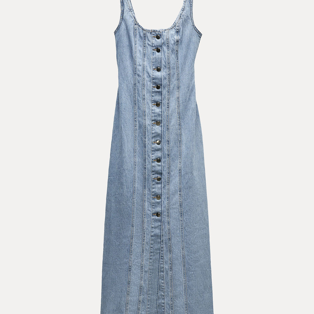 Moudda ZARA - Robe mi-longue en jean, boutons apparents - Tunisie 2