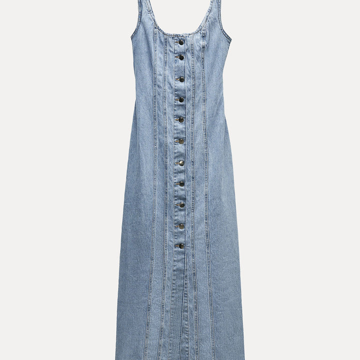 Moudda ZARA - Robe mi-longue en jean, boutons apparents - Tunisie 2