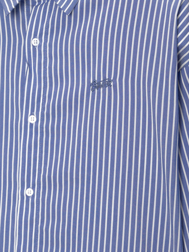 Moudda PULL & BEAR - Chemise Manches Longues Popeline Rayures STWD - Tunisie 3