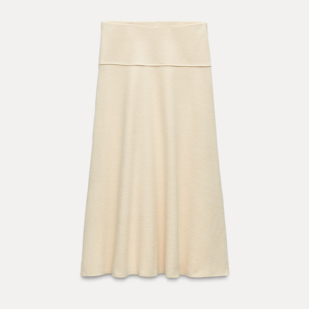 Moudda ZARA - Jupe mi-longue volume, toucher doux, couture ton sur ton - Tunisie 2