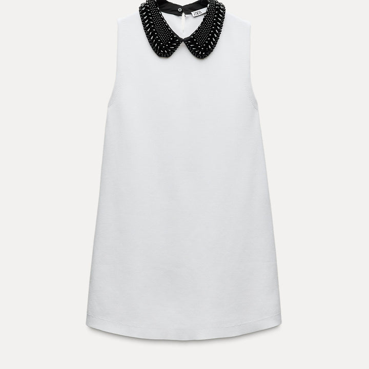 Moudda ZARA - Robe courte col fantaisie, matériau durable - Tunisie 1