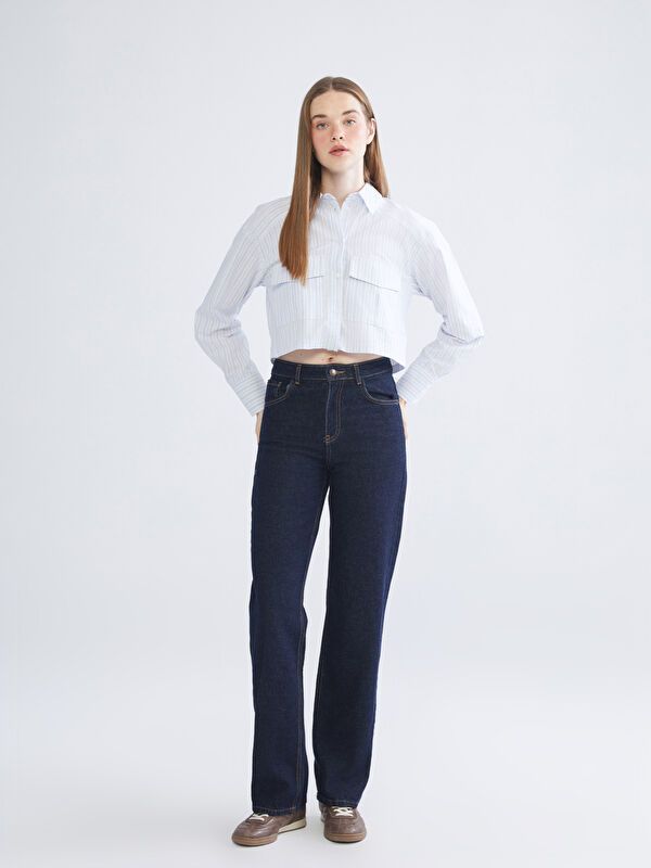 Moudda LC Waikiki - Pantalon jean tissé basique Femme Rodéo noir - Tunisie 1