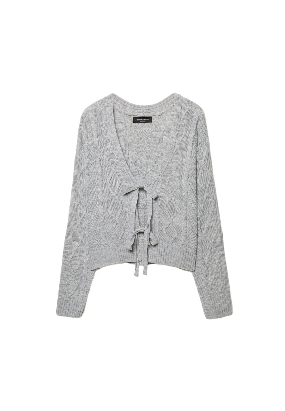 Moudda STRADIVARIUS - Cardigan en Maille à Tresses avec Nœuds - Tunisie 1