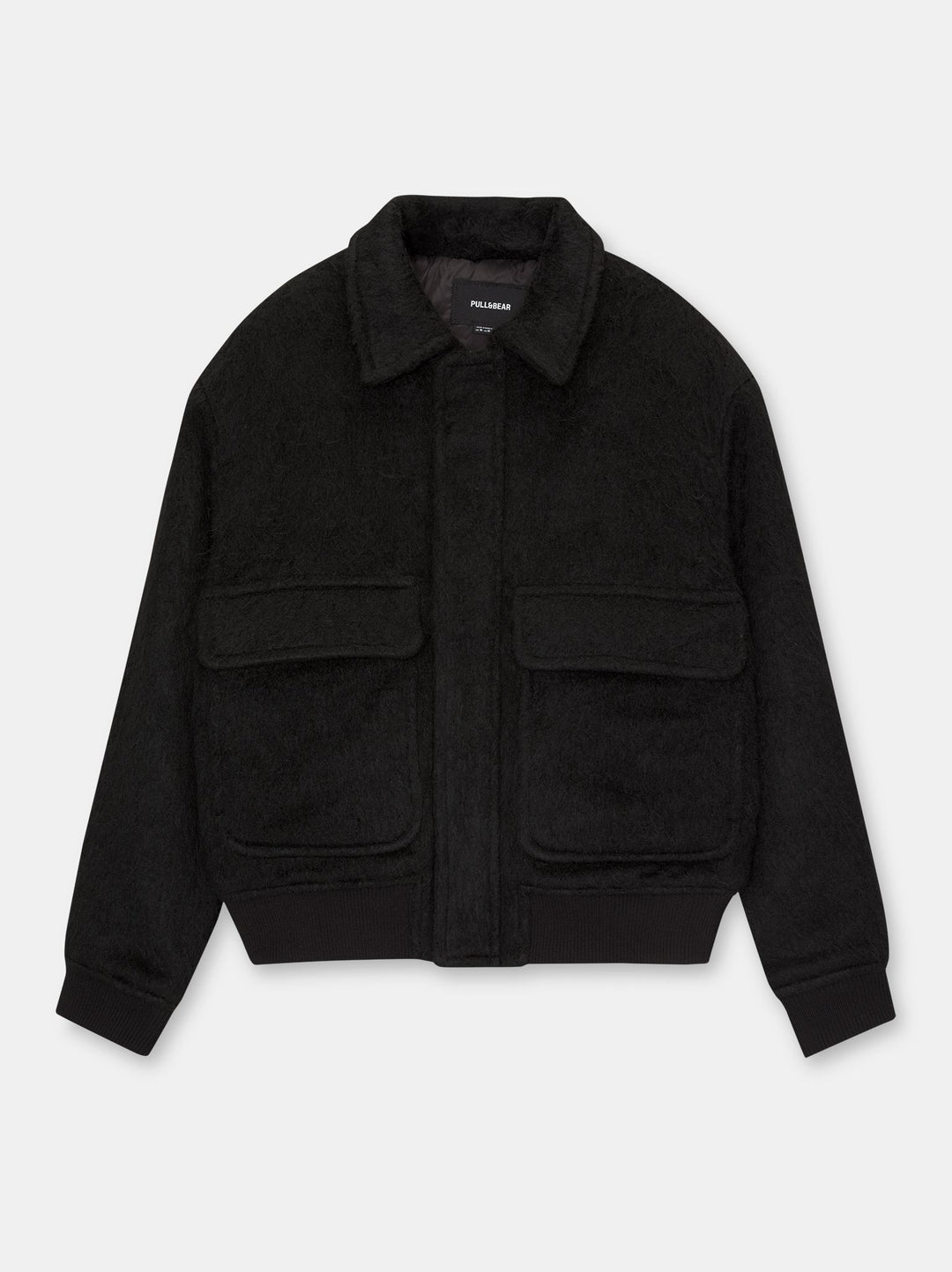 Moudda PULL & BEAR - Veste Tissu Poil Col Camisero Matelassée - Tunisie 3