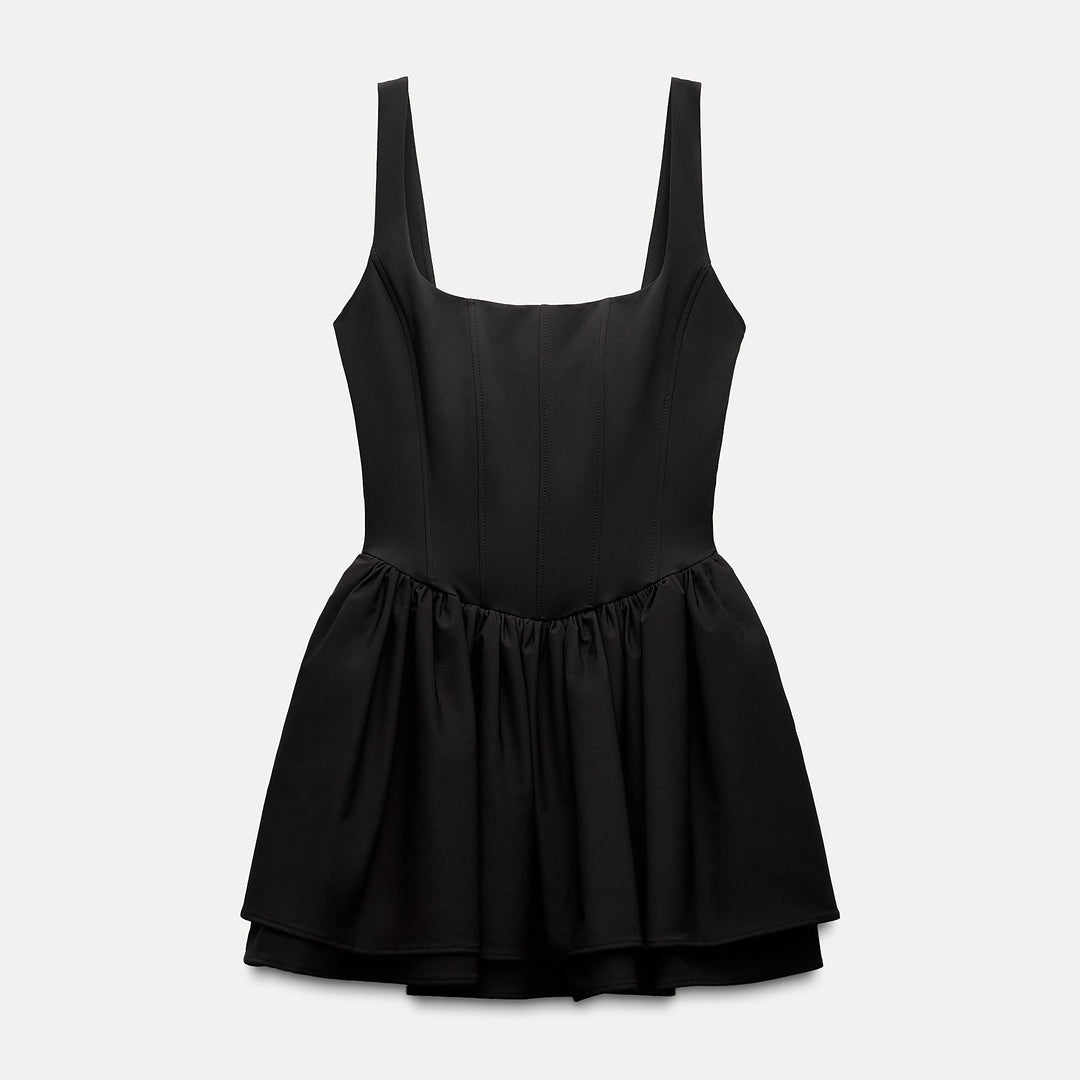Moudda ZARA - Robe courte corset élastique fines bretelles cape - Tunisie 1
