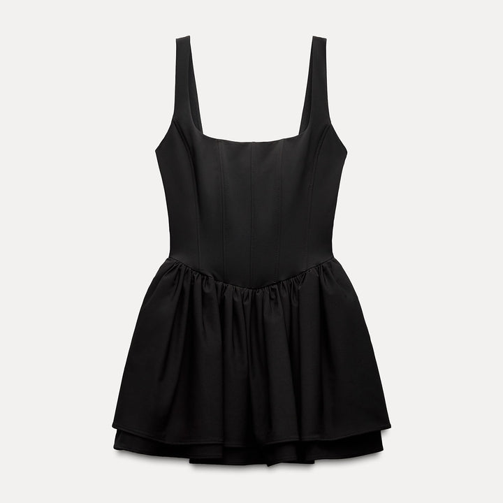 Moudda ZARA - Robe courte corset élastique fines bretelles cape - Tunisie 1