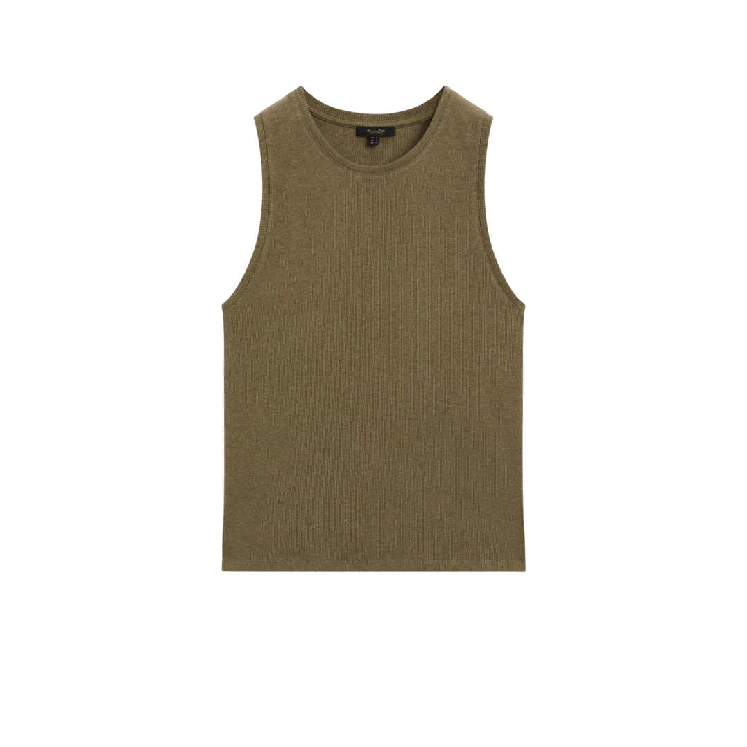 Moudda Massimo Dutti - T-shirt côtelé mélangé - Tunisie 1