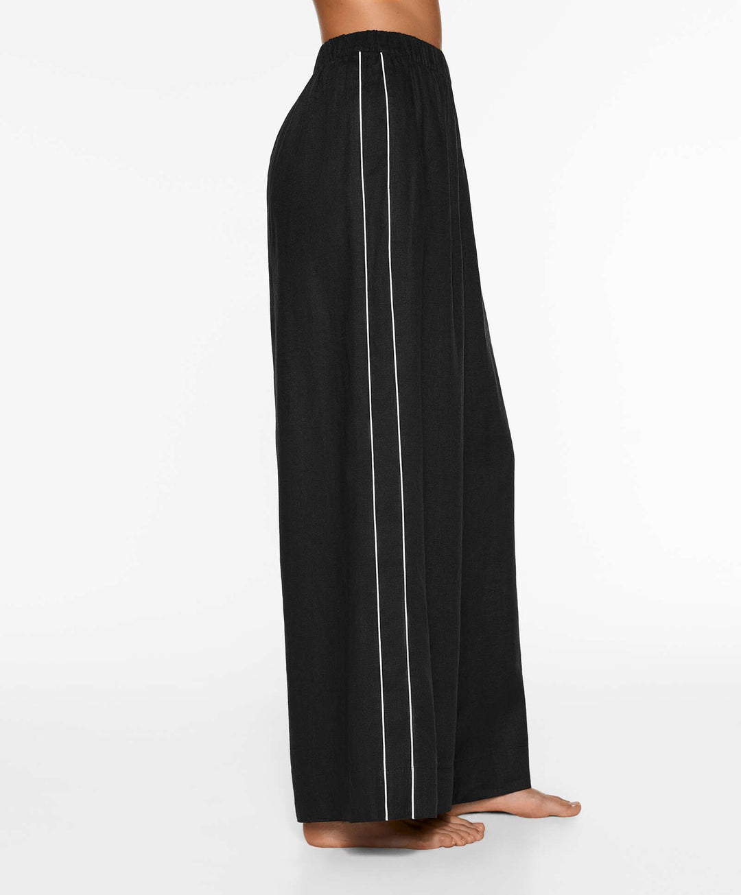 Moudda Oysho - Pantalon 100% Lin avec Passepoil Taille Moyenne - Tunisie 6