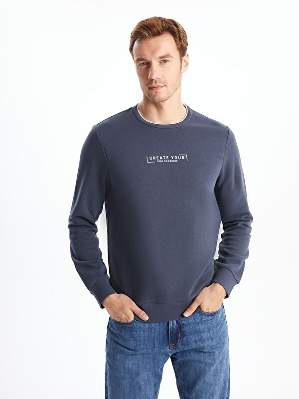 Moudda LC Waikiki - Sweatshirt imprimé basique pour Homme - Tunisie 1