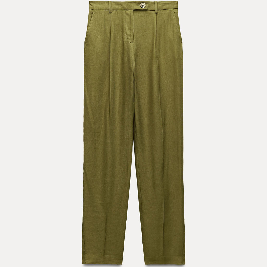 Moudda ZARA - Set pantalon en lin pinces passantes bouton - Tunisie 2