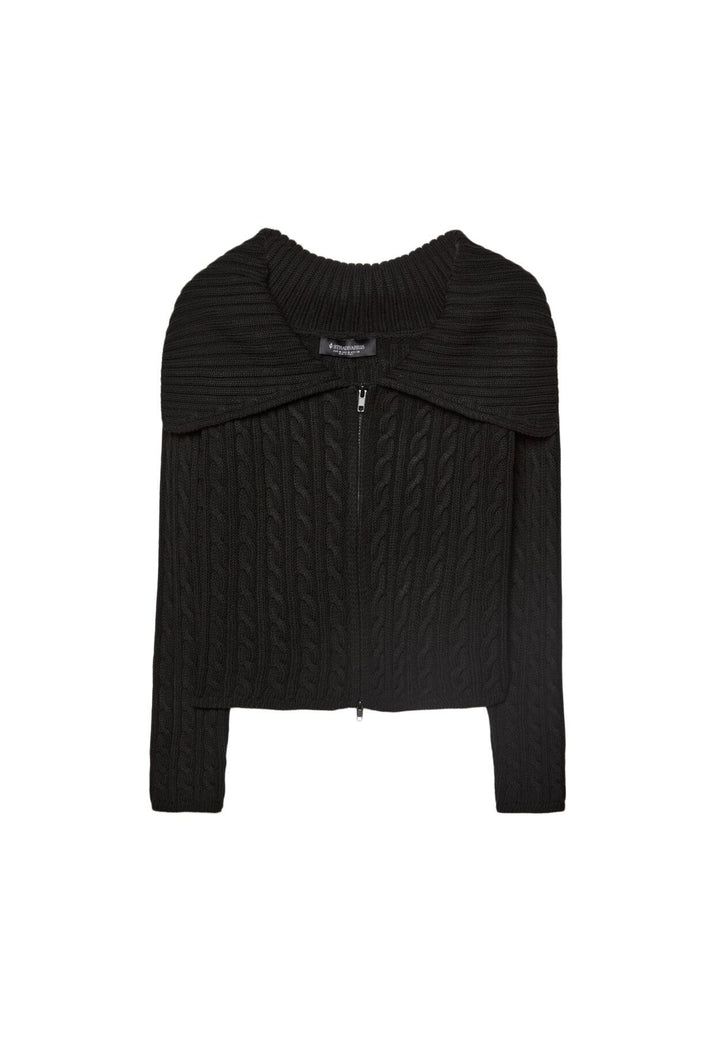 Moudda STRADIVARIUS - Cardigan à Fermeture en Maille à Tresses - Tunisie 1