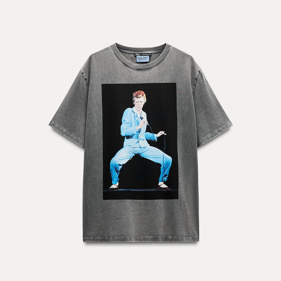 Moudda ZARA - T-shirt David Bowie Délavé - Tunisie 2