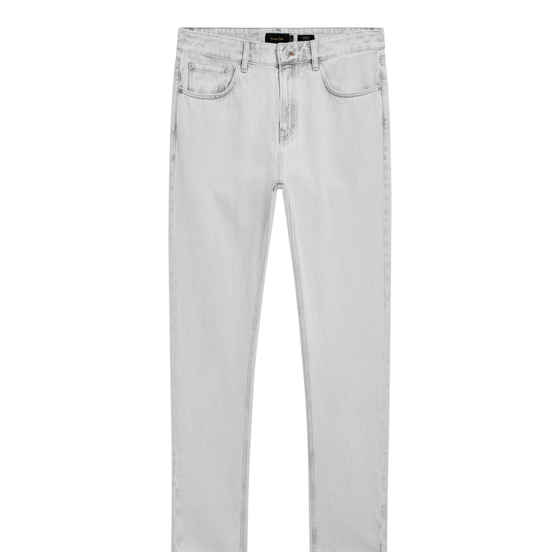 Moudda Massimo Dutti - Pantalon jean gris clair relaxed - Tunisie 1