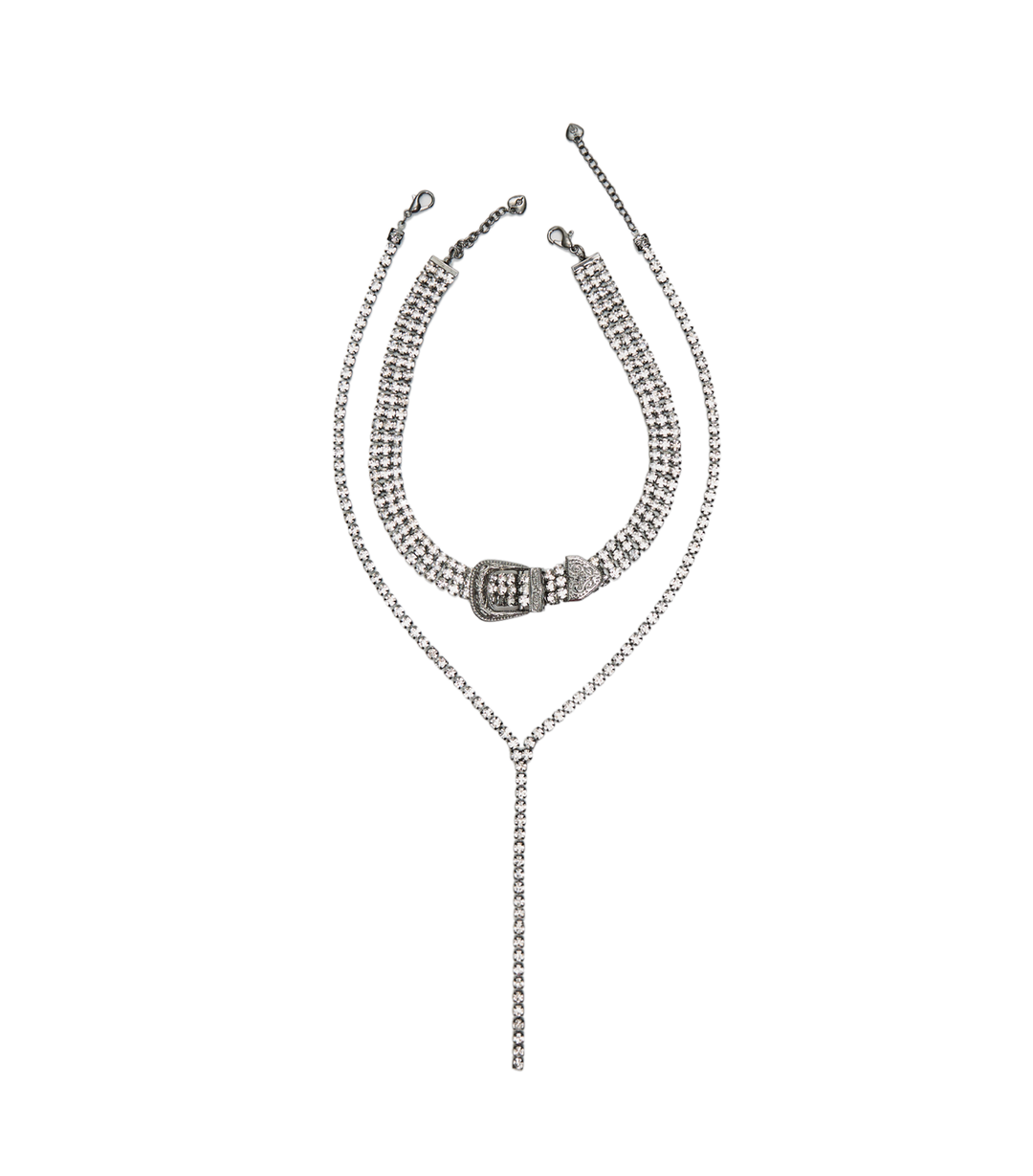 Moudda STRADIVARIUS - Lot de 2 Colliers avec Boucle Strass - Tunisie 3