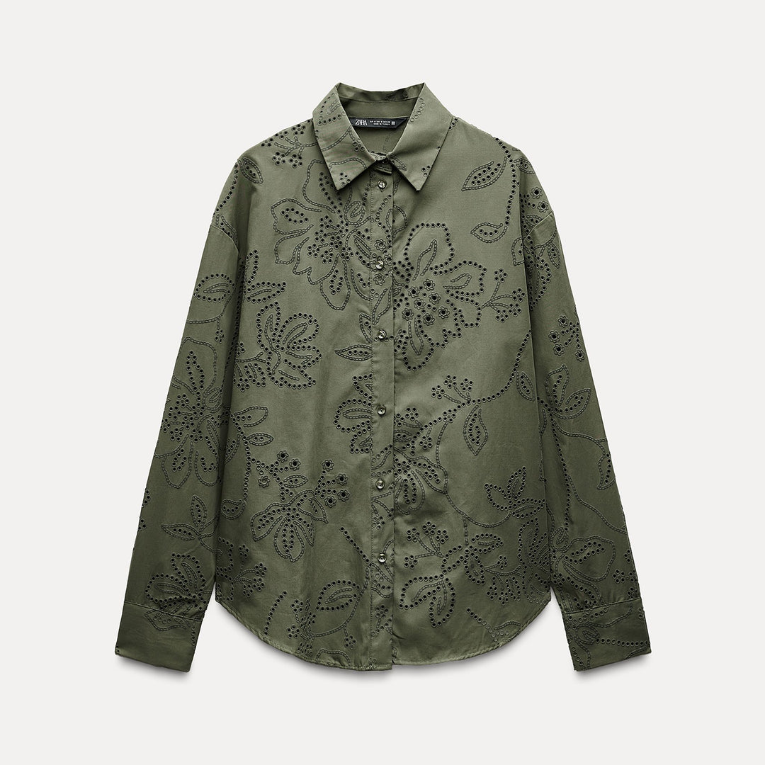 Moudda ZARA - Chemise en popeline, broderie thermocollante - Tunisie 1