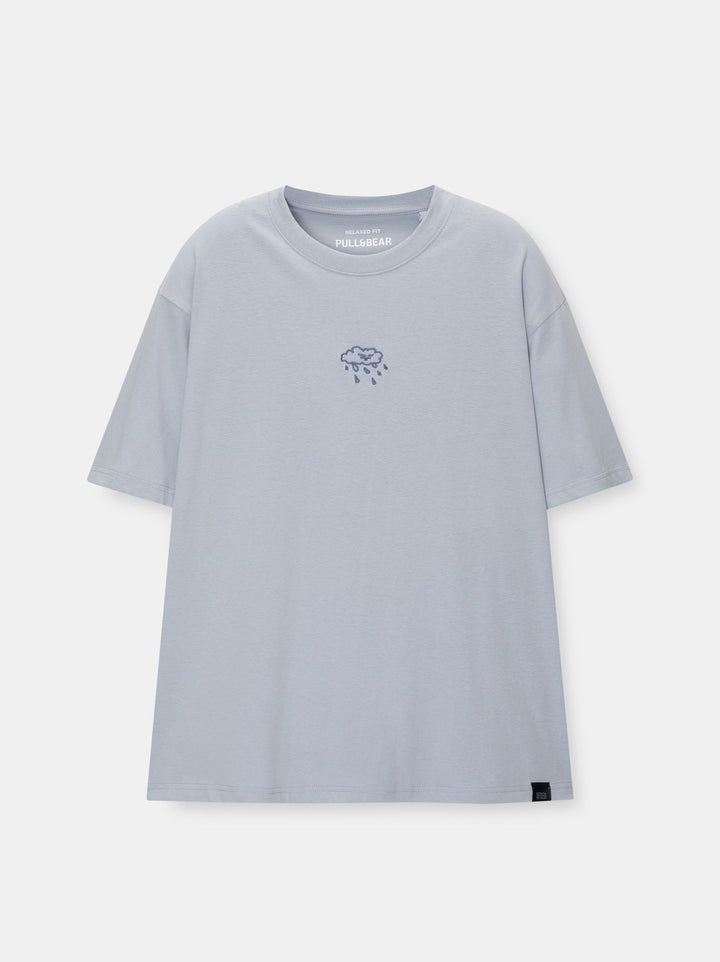 Moudda PULL & BEAR - T-Shirt Demi-Manches Brodé Mini Dessin - Tunisie 2